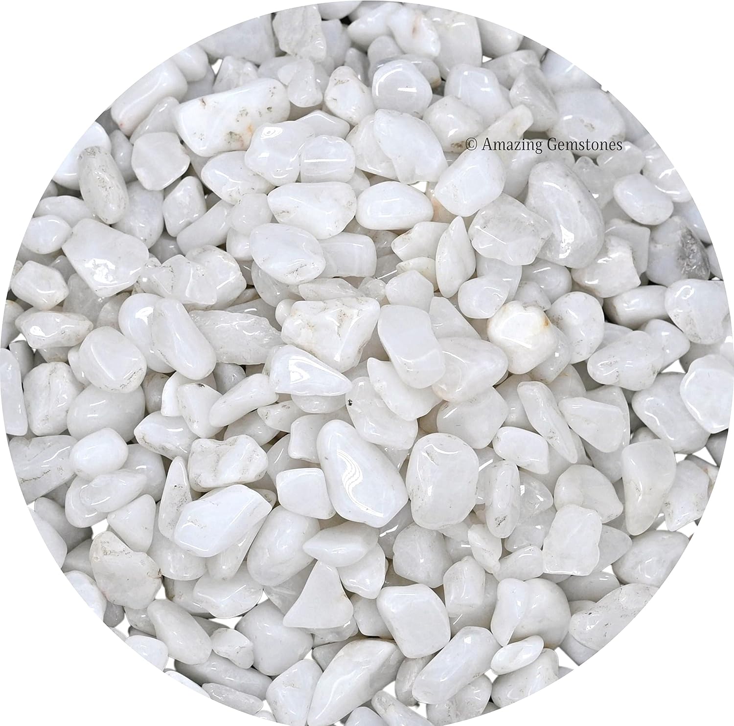 Amazing Gemstone Snow Quartz Crystal Chips Aquarium Gravel Rocks -1000+ Carat Snow Quartz Chips Bulk Fish Tank Gravel, Small Tumbled Stone Chips and Tiny Crystals for Decoration (AAA Grade Gemstones)