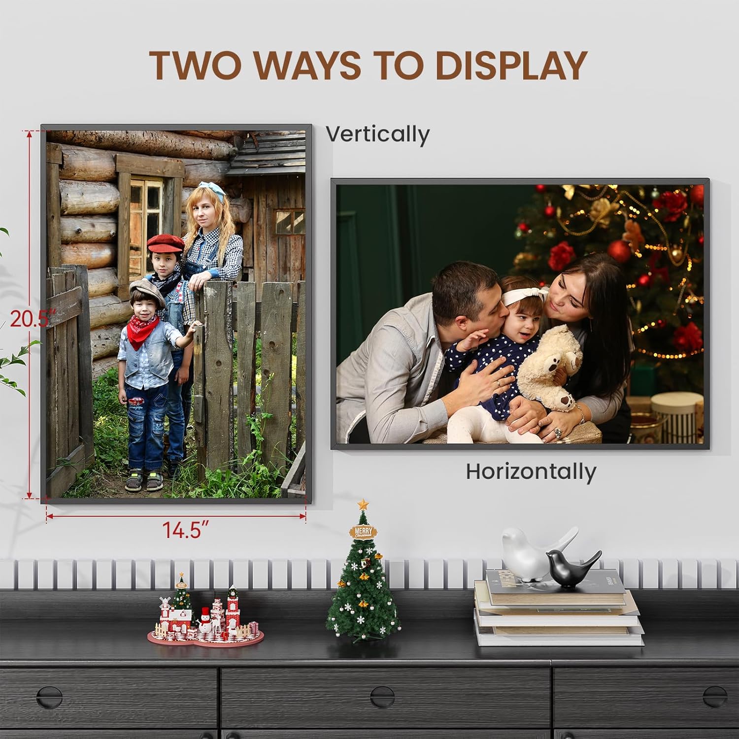 Heimlove 15x21 Metal Picture Frame,Black Aluminum Photo Frames-Real Tempered Glass,Wall Gallery Poster Puzzles Artwork frame Mounting Horizontally or Vertically Decor for Wall-1Pack