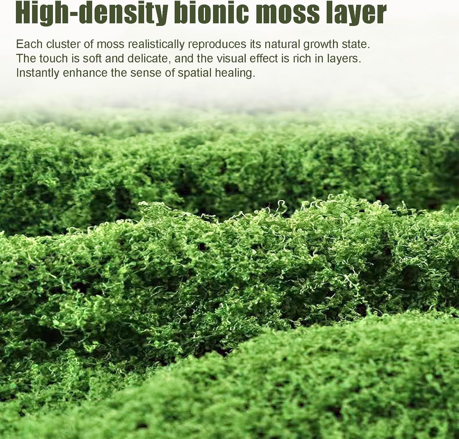 Artificial Green Moss Mat for Decoration Carpet Grass Wall, Natural Decorative for Plants Indoor with Base Fabric, Artificial Moss Mat Suitable for DIY (19.68 * 39.37 inch/0.5 * 1m)