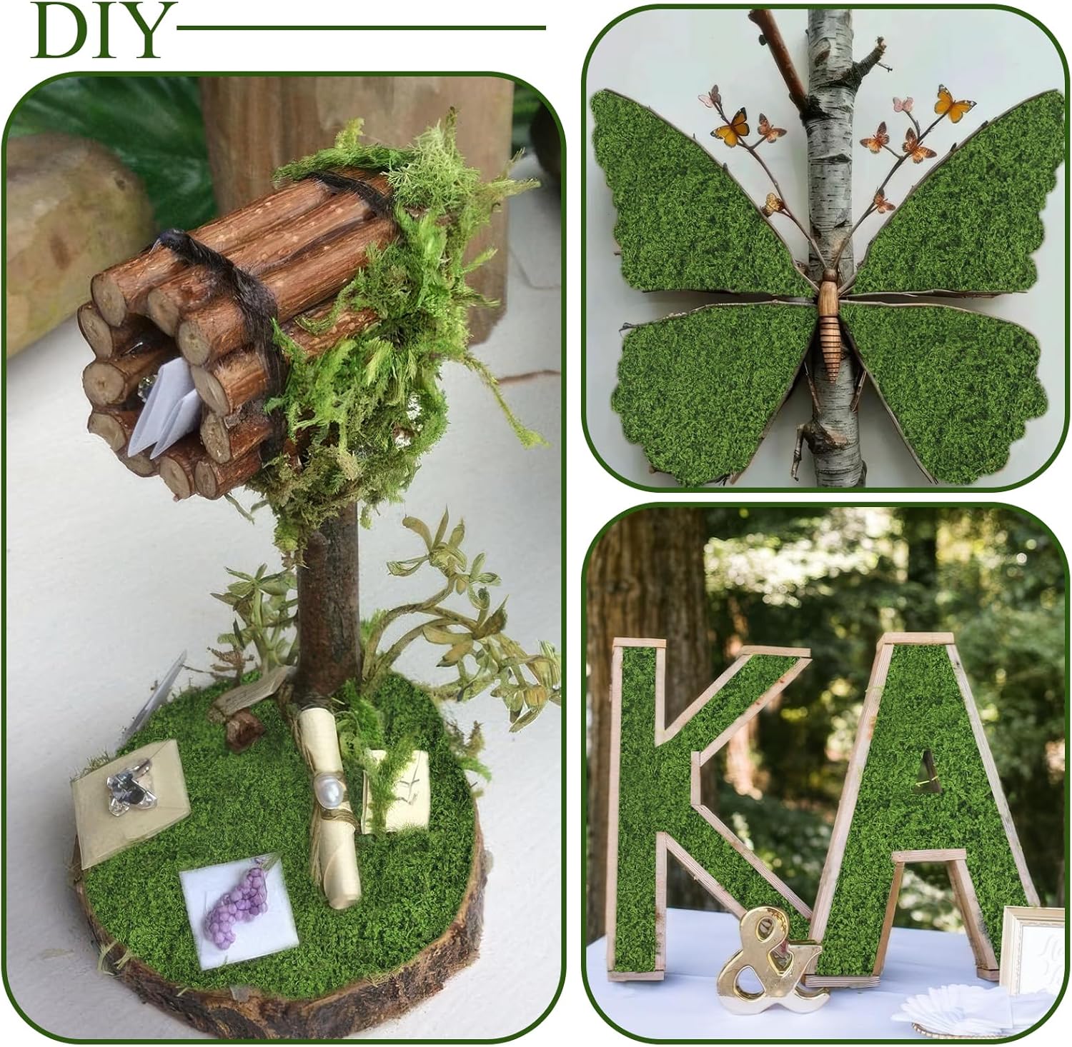 Fake Moss Rolls Table Runner for Decoration 12" x 71" Artificial Moss for Plants Indoor Dark Green Faux Grass for Planters Crafts DIY Table Centerpieces Fairy Garden Floral Wedding 30 x 180cm