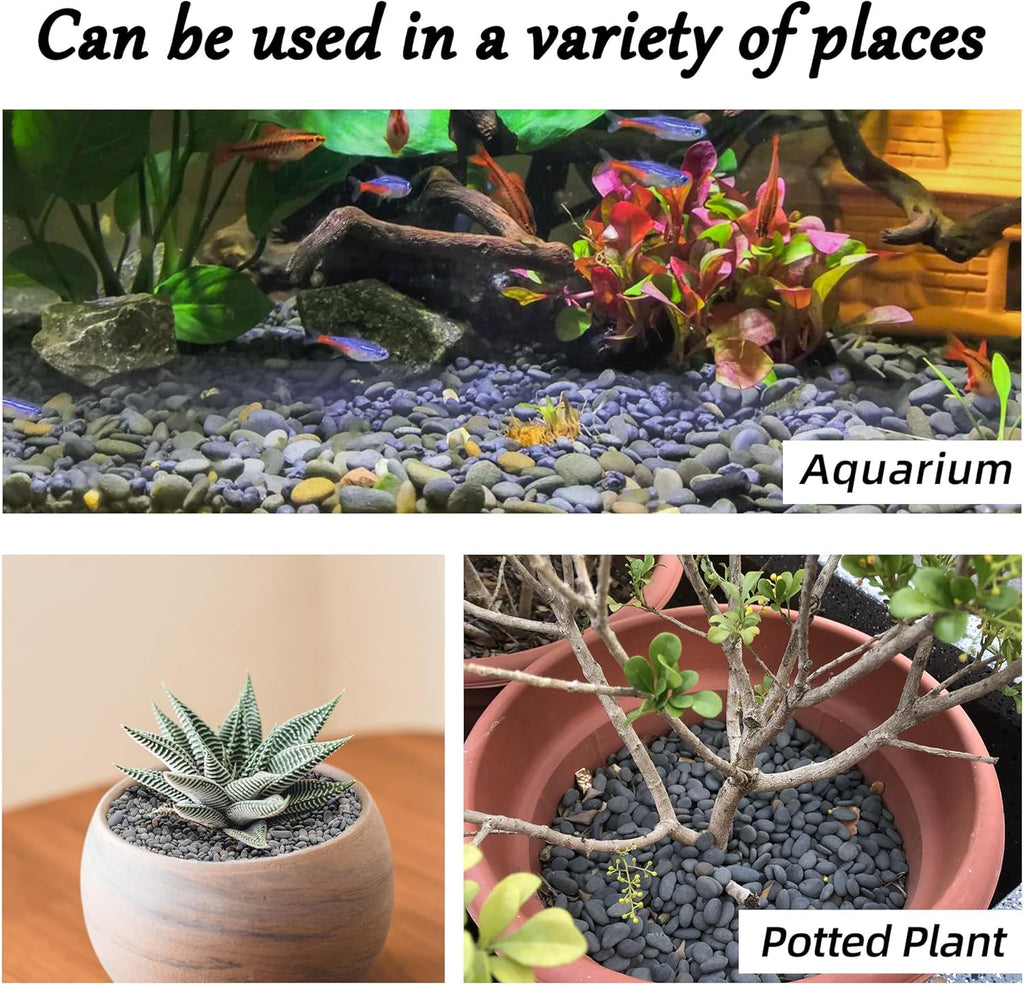 CJGQ 18lb Aquarium Gravel for Plants, Decorative River Rocks Pebbles for Succulents Cactus Outdoor Garden Landscaping, Natural Small Drainage Rocks Gravel for Fish Tank Vases Terrarium
