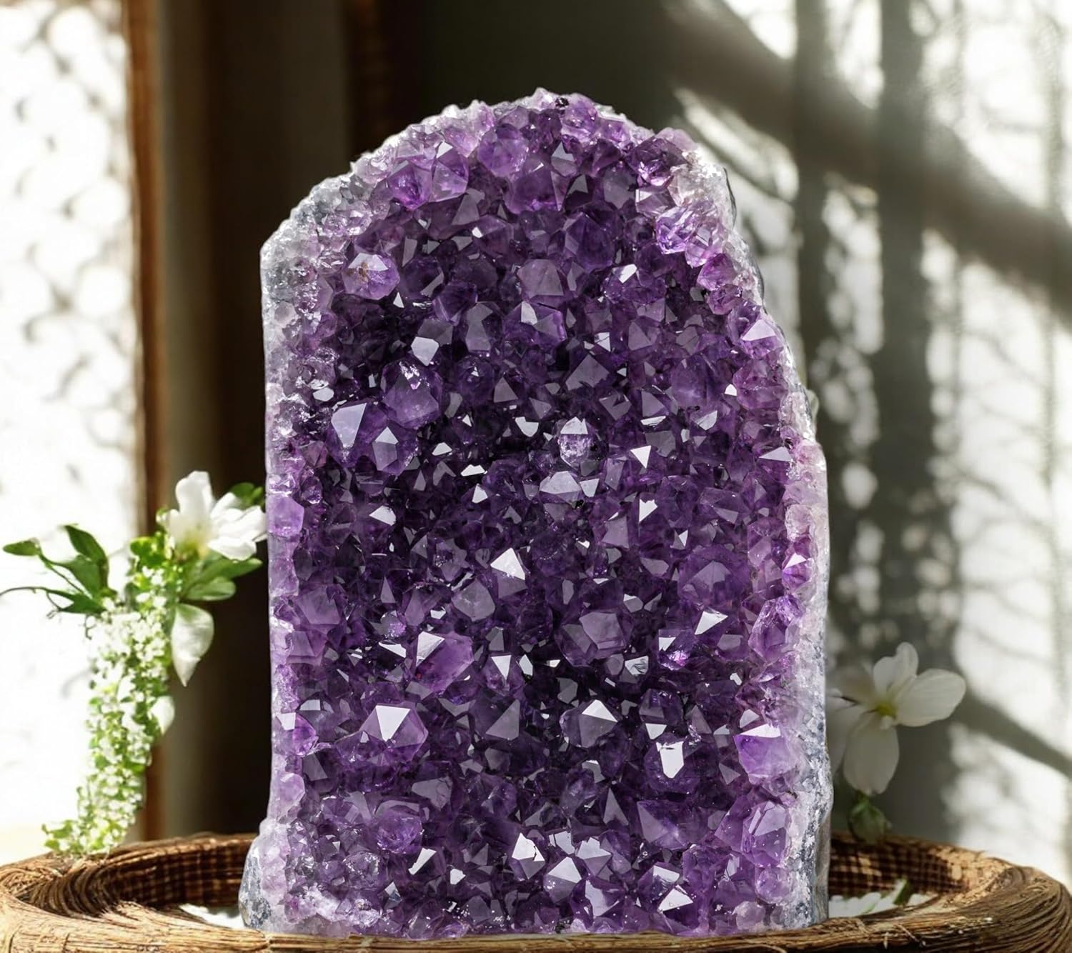 Natural Amethyst (15 lb to 17.5 lb) Crystal Clusters Stone from Uruguay Raw Geode Quartz - Deep Purple Color