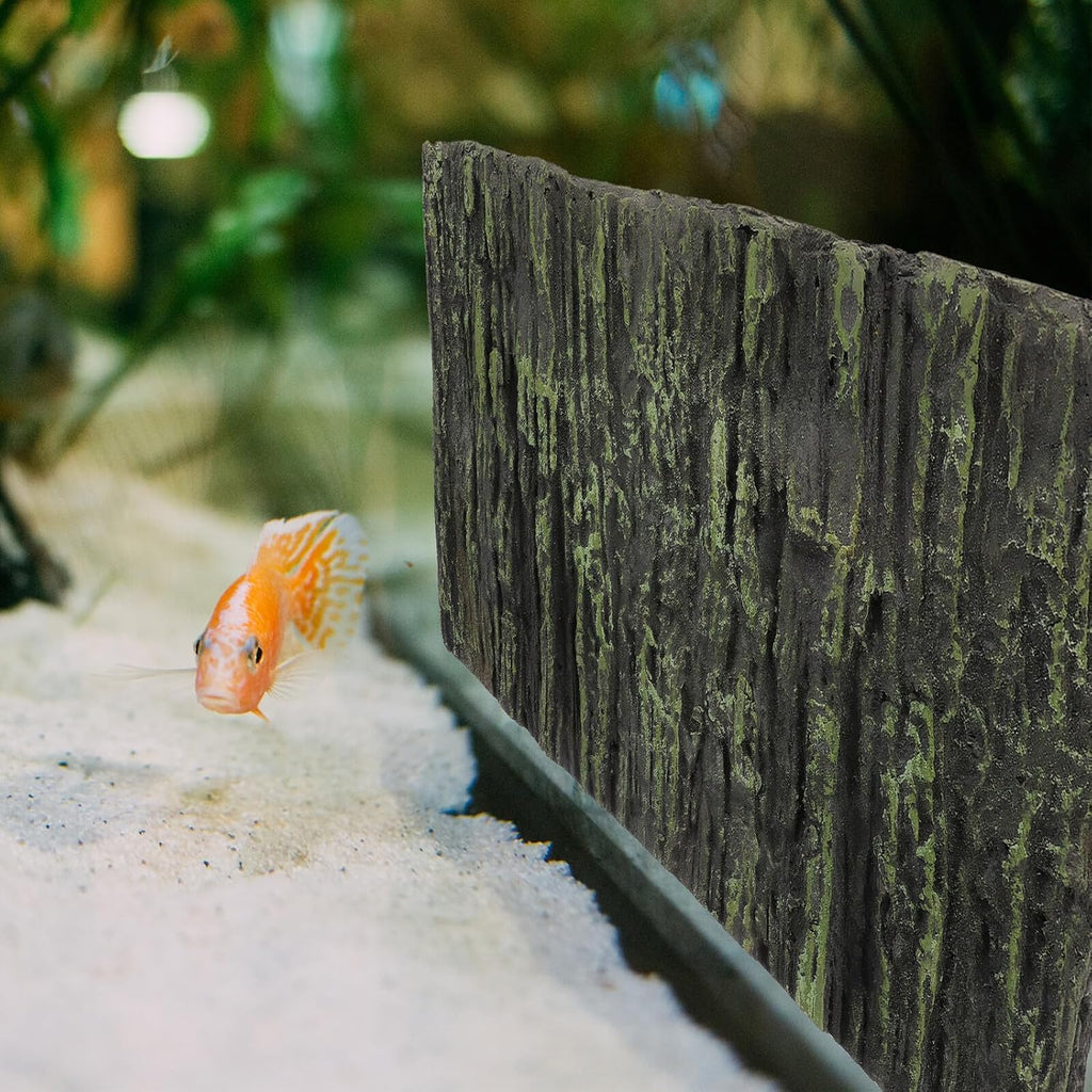 PU Terrarium Background Board for Reptile and Fish Tanks Realistic Textured Aquarium and Turtle Habitat Decor Lightweight Climbing Surface for Snakes and Lizards