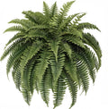 48IN Artificial Hanging Ferns,Large Boston Fake Ferns 80 Branches,Artificial Silk Green Plant for Outdoor Home Garden Porch Decor(Pack of 1)