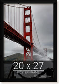 wallsthatspeak 20x27 Black Picture Frame for Puzzles Posters Photos or Artwork