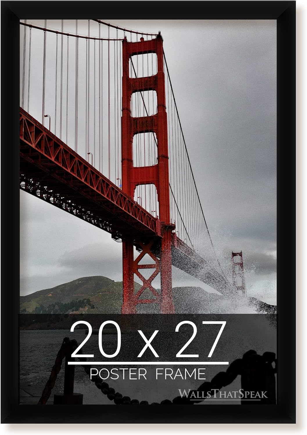 wallsthatspeak 20x27 Black Picture Frame for Puzzles Posters Photos or Artwork