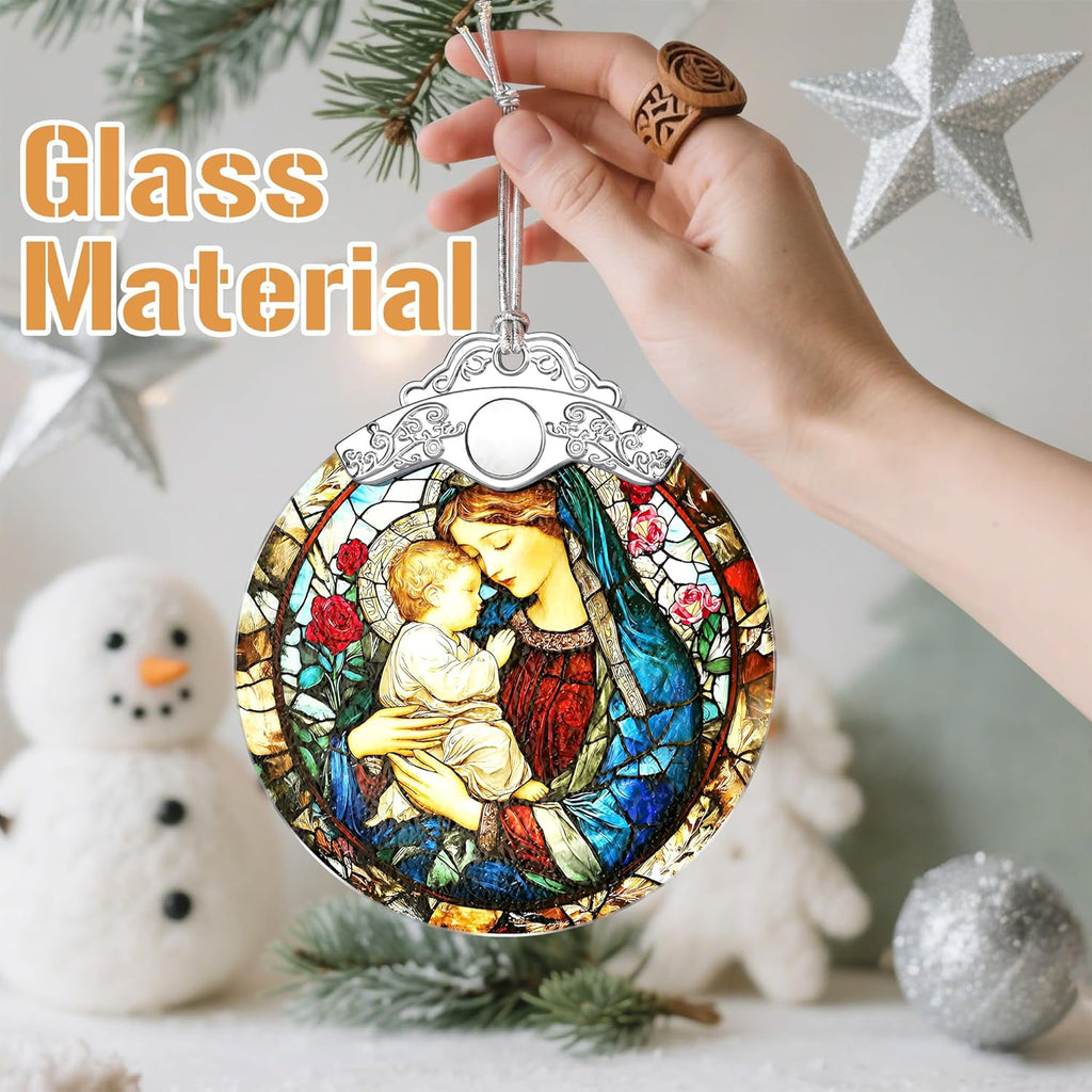 Religious Christmas Ornaments, Christmas Decorations for Tree, Keepsake Ornaments, Holiday Ornament, Baptism Gift, Religious Gift, Gifts for Christian Women & Gifts for Mothers