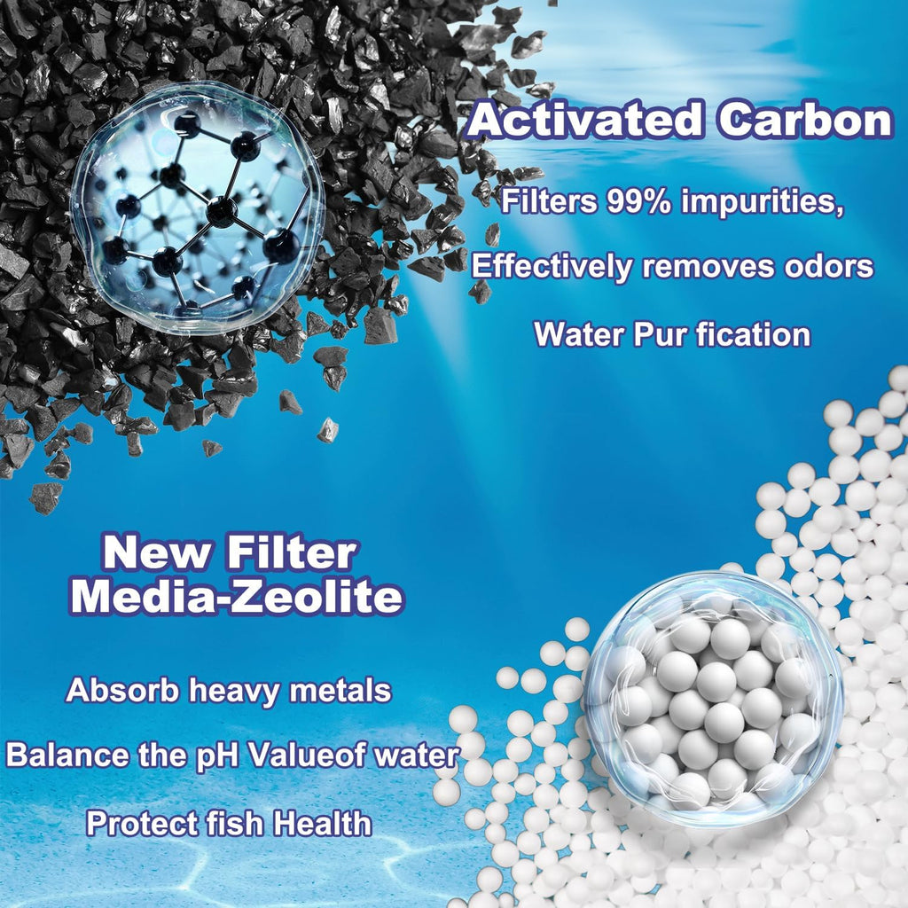 10 Pack Small Filter Cartridges for Aqueon,Small Fish Tank Replacement Filter for Aqueon QuietFlow E Internal Power Filter Size 10 and MiniBow Aquarium Filters Size 1, 2.5 and 5 Gallon