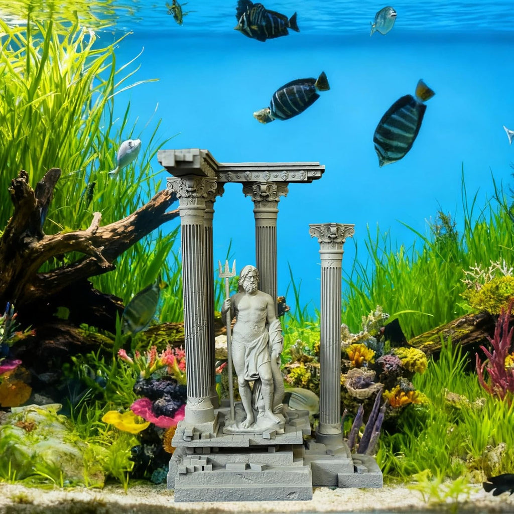 Roman Column Decoration Resin Small Aquarium Decoration Roman Ruins Ornament Set C