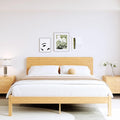 14in High Solid Bamboo Wood Platform King Size Bed Frame with Headboard, Reinforced Heavy Duty Metal Slats, Noise Free, No Box Spring Needed, Easy Assembly