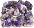 Crocon 1LB Amethyst Rough Bulk Natural Stone Raw stone Tumbling Cabbing Polishing Mining Chakra Balancing Reiki Healing Good Luck Home Office Decor