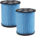CRAFTSMAN CMXZVBE38776 Genuine Fine Dust Wet Dry Vac Replacement Vacuum Filter for Most 5 to 20 Gallon CRAFTSMAN Shop Vacuums, Easy Installation and Traps Fine Particles, 2-Pack