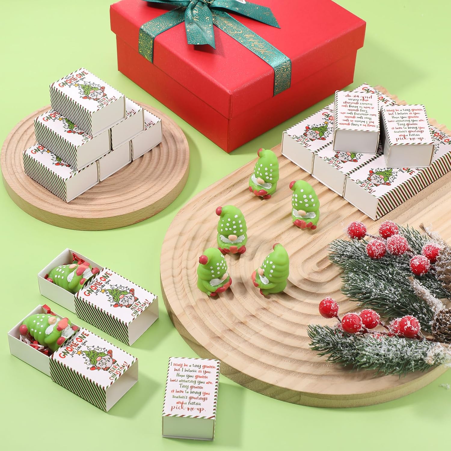 Wettarn 36 Sets Christmas Positive Gifts Gnome Stress Balls with Support Gift Boxes Bulk Merry Christmas Party Favors for Employee Coworker Friends Office Relief Toys Stocking Stuffers