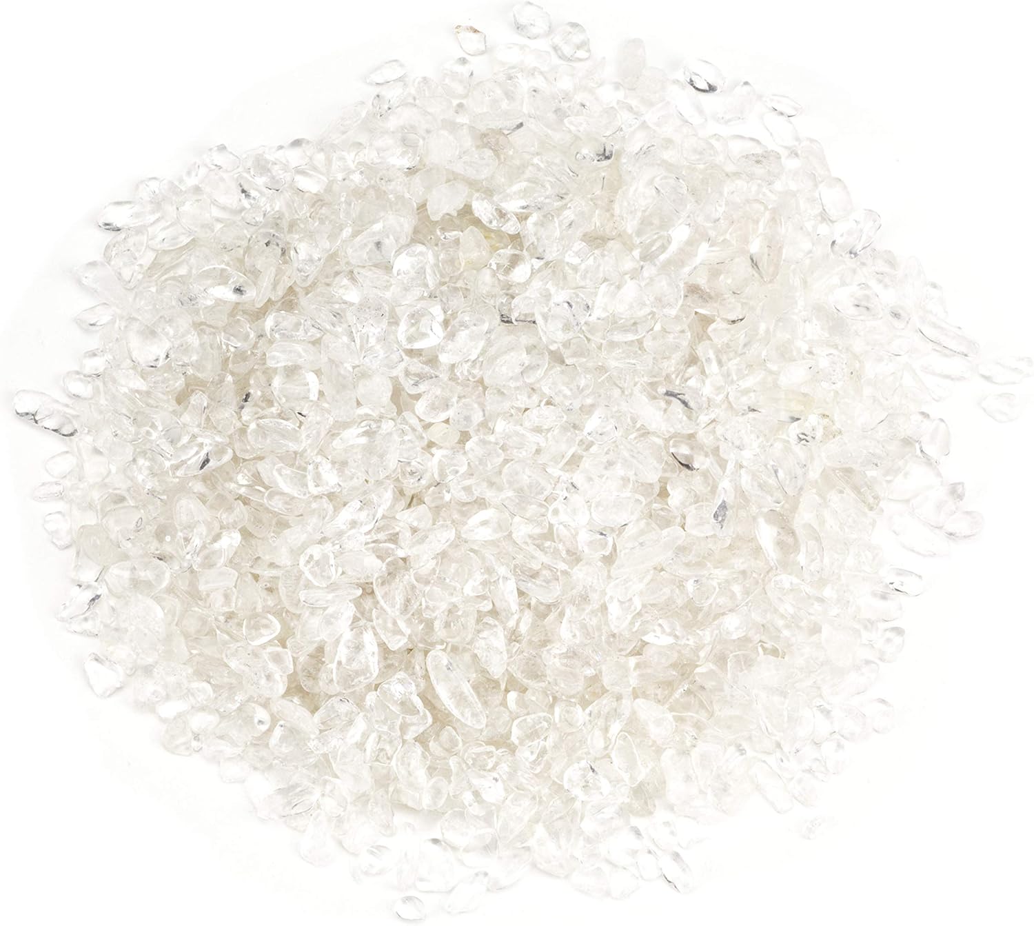 Cherry Tree Collection 1/2 Pound Polished Tumbled Gemstone Chips, Pebbles, Crystal Chips Bulk for Jewelry Making, Healing, Plants, Succulents, Aquariums, Decoration, Chakra (Quartz)
