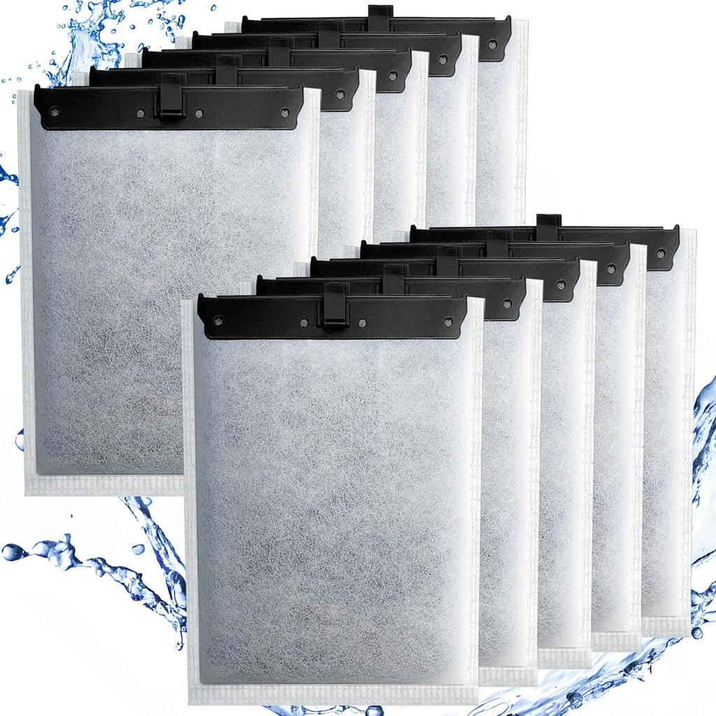 driamor 10 Pack Large Filter Cartridges Compatible with Whisper Filters 20i/40i IQ20/30/45/60 PF20/30/40/60, Aquarium Filter Cartridge Replacement Assembled Compatible with ReptoFilter 125GPH