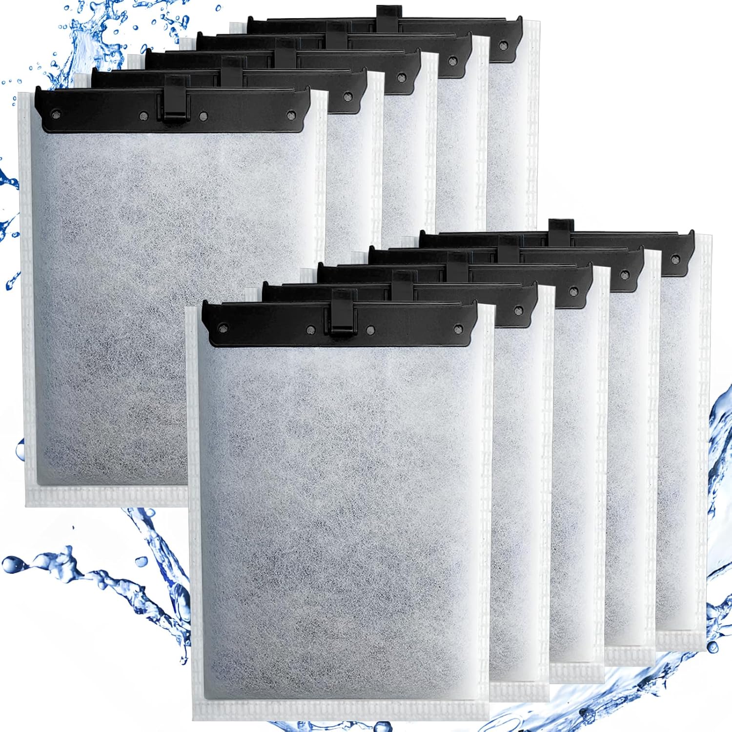 driamor 10 Pack Large Filter Cartridges Compatible with Whisper Filters 20i/40i IQ20/30/45/60 PF20/30/40/60, Aquarium Filter Cartridge Replacement Assembled Compatible with ReptoFilter 125GPH