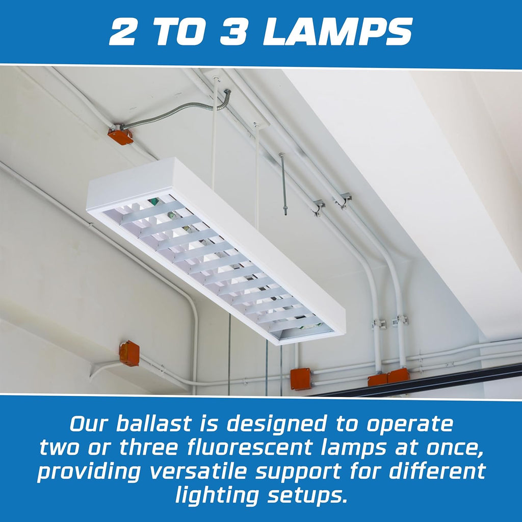 OHLECTRIC 10 Pack - Replacement for ICN3P32-SC 1,2&3 Lamp - T8 Fluorescent Ballast, Electronic Ballast Replacement 120-277 Volt, Instant Start - Standard and Energy Efficient Ballasts - UL Approved