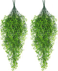 RECUTMS 4 Pcs Fake Hanging Plants Artificial Plants & Flowers Plants for Bedroom Decor Hanging Plants Artificial Decor Fake Vines Outdoor Decor （Green）
