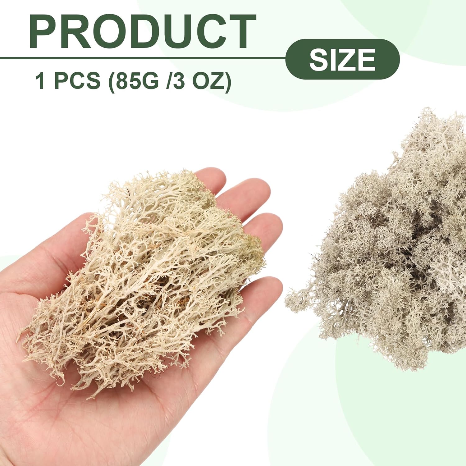 MECCANIXITY 3oz Preserved Reindeer Moss, Brown Decorative Artificial Fake Moss for Potted Plants Indoor Crafts Lichen Centerpieces Decor