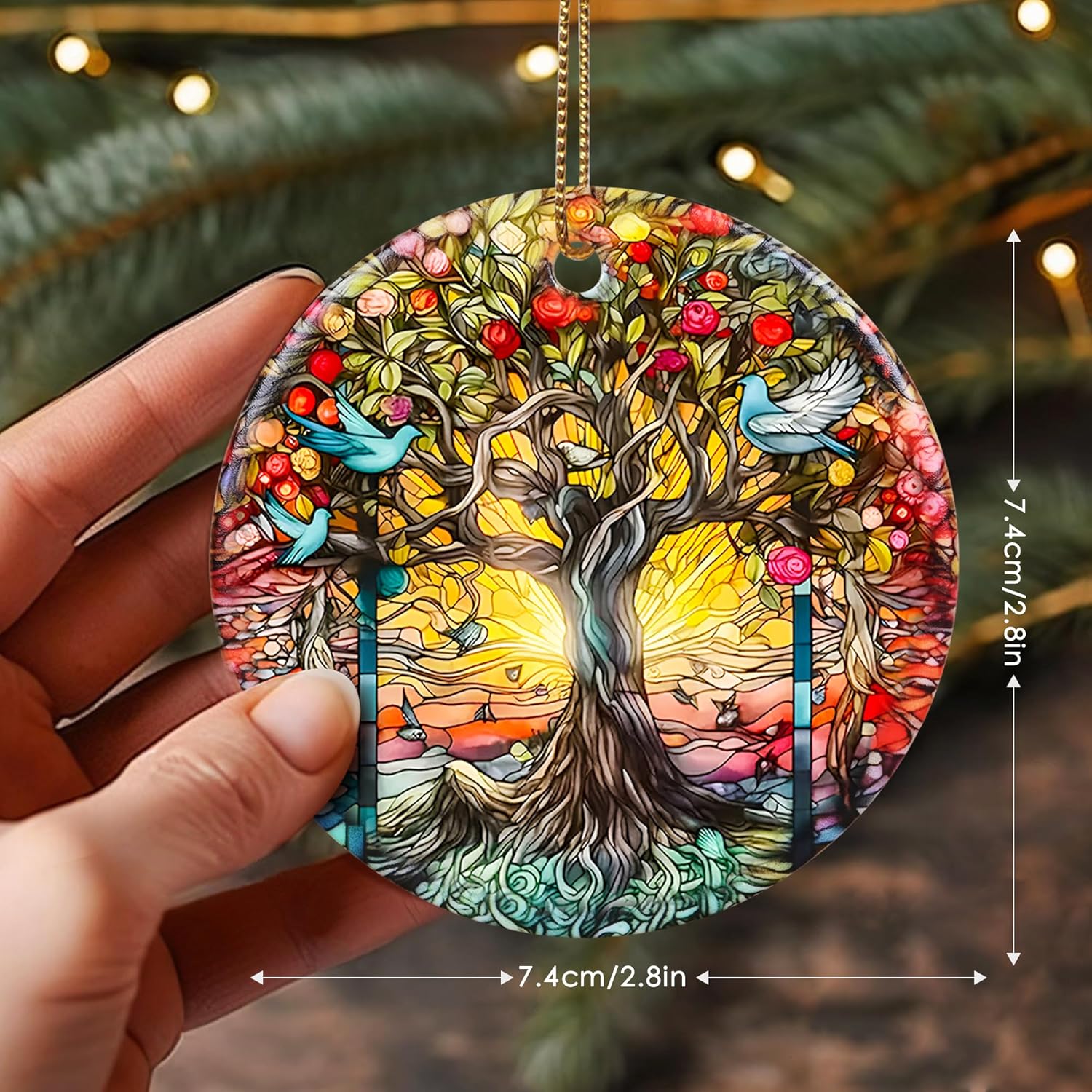 Touber Tree of Life Christmas Ornament, Christmas Ornaments for Tree, Christmas Tree Decor, Holiday Ornament