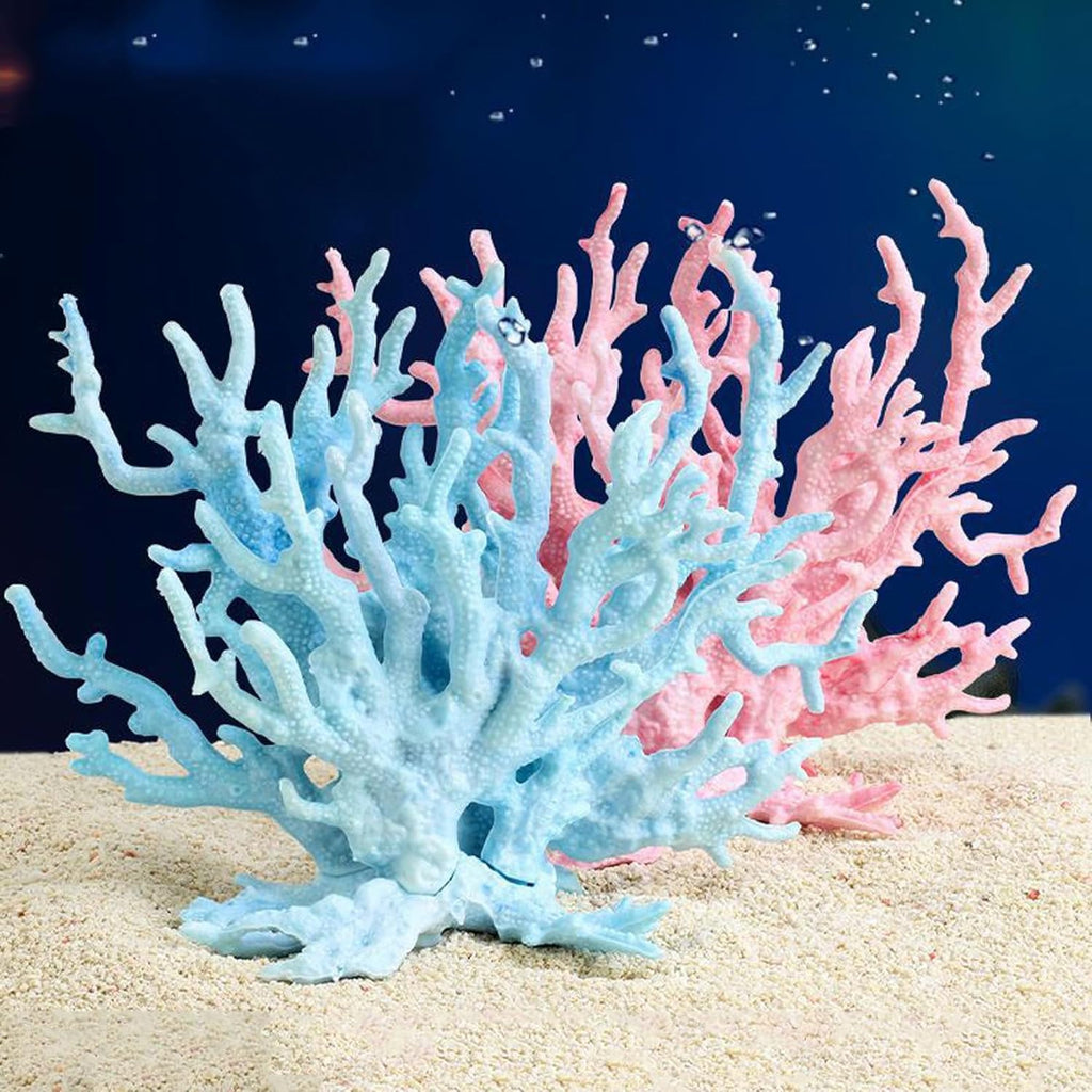 PENCK Aquarium Decorations Resin Reef Tank Decor Accessories Fake Coral Fish Tank Ornaments (Pink)