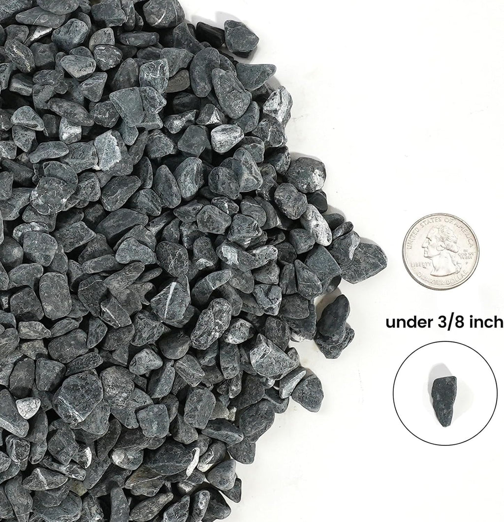 CONSDAN 12 LBS Natural Gravel for Fish Tank, StoneCreek Betta Fish Aquarium Gravel, Vase Filler, River Rocks, Fish Tank Decorations, Perfect for Aquarium Decor, Fish Tank, & Indoor Plant, Black