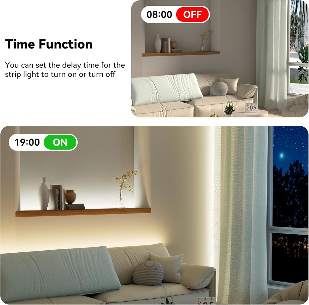PAUTIX RF WiFi Smart Remote Dimmer for Single Color LED Strip Lights,Compatible with Alexa and Google,14-Key Wireless Remote,DC 12-24V Controller for 3528/2835/5050/COB LED Strip Light