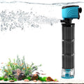 Internal Aquarium Filter, Upgraded 100–300 Gallon Fish Tank Filter with Fish Guard, 660GPH Submersible Whisper Pump for Turtle Tank & Small Pond, Debris Tray, Check Valve, Fresh/Saltwater