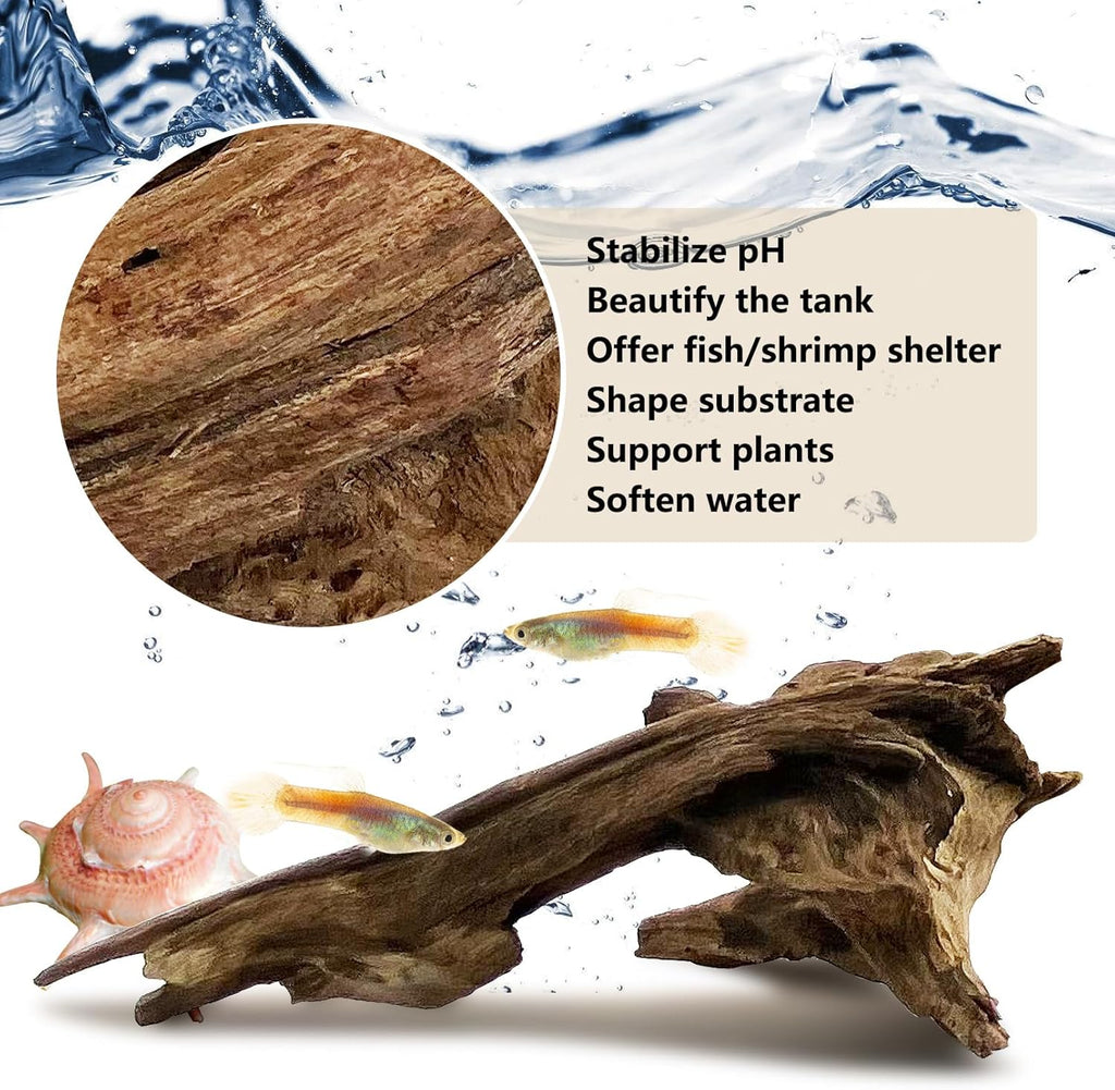 Tfwadmx Natural Small Coral Driftwood for Aquarium Decor 6 Pcs 4-6" Fish Tank Decorations Reptile Decor Assorted Driftwood Branch Reptile Tank Wood Decor
