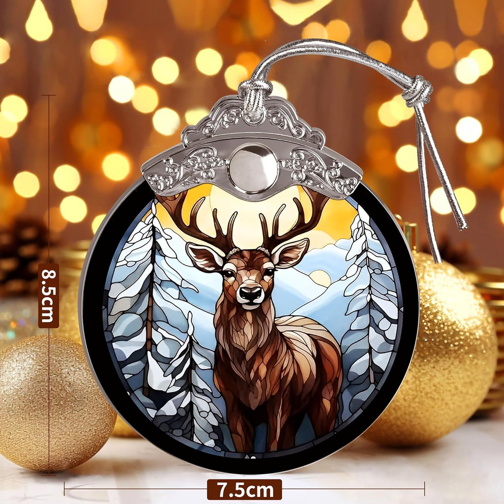 Deer Ornaments for Christmas Tree - Jocidea Deer Christmas Ornament - Beautiful Deer Ornament Gift - Holiday Keepsake - Deer Stocking Stuffer - Deer Gift