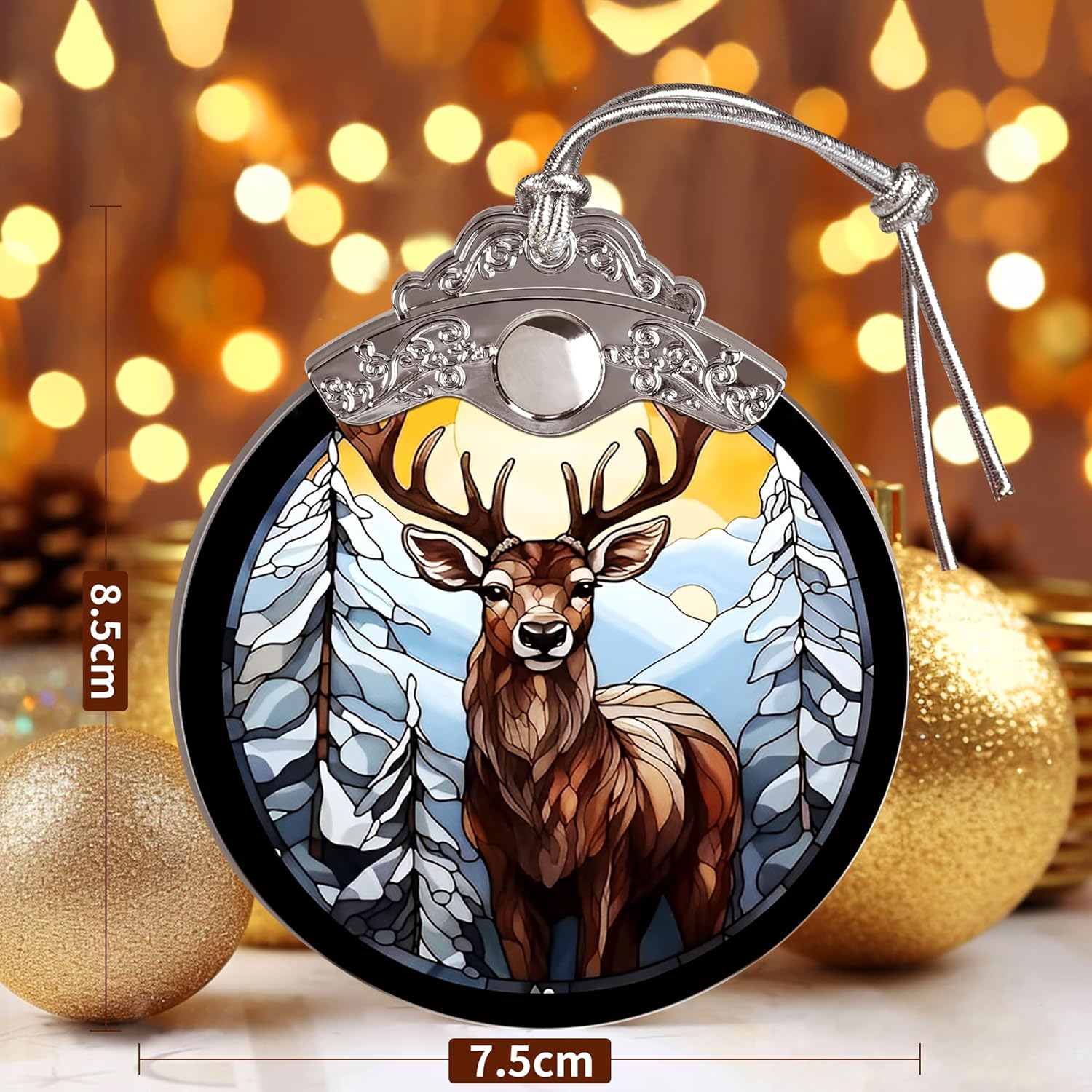 Deer Ornaments for Christmas Tree - Jocidea Deer Christmas Ornament - Beautiful Deer Ornament Gift - Holiday Keepsake - Deer Stocking Stuffer - Deer Gift