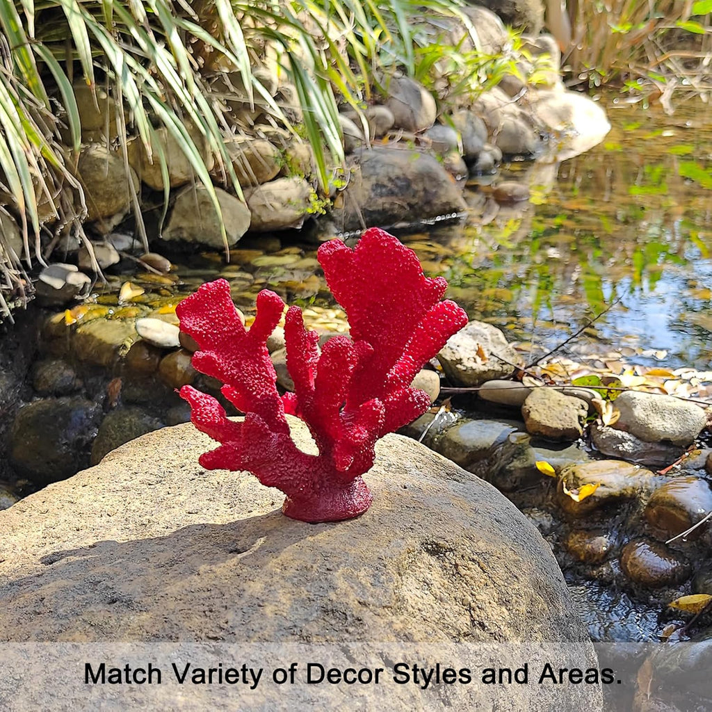 Beach Style Lifelike Coral Figurine, Coral Reef Statue, Ideal for Home Decor and Ocean Themed Decoration