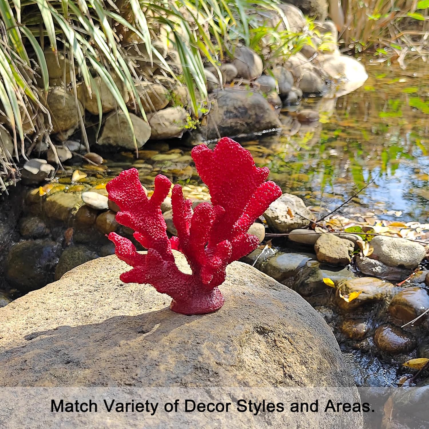 Beach Style Lifelike Coral Figurine, Coral Reef Statue, Ideal for Home Decor and Ocean Themed Decoration