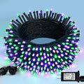 JMEXSUSS 200 LED Purple and Green Halloween Lights Plug in, 66ft Connectable Halloween String Lights,8 Modes Outdoor Waterproof Tree Light for Yard Outdoor Indoor Bedroom Garden Patio Decor