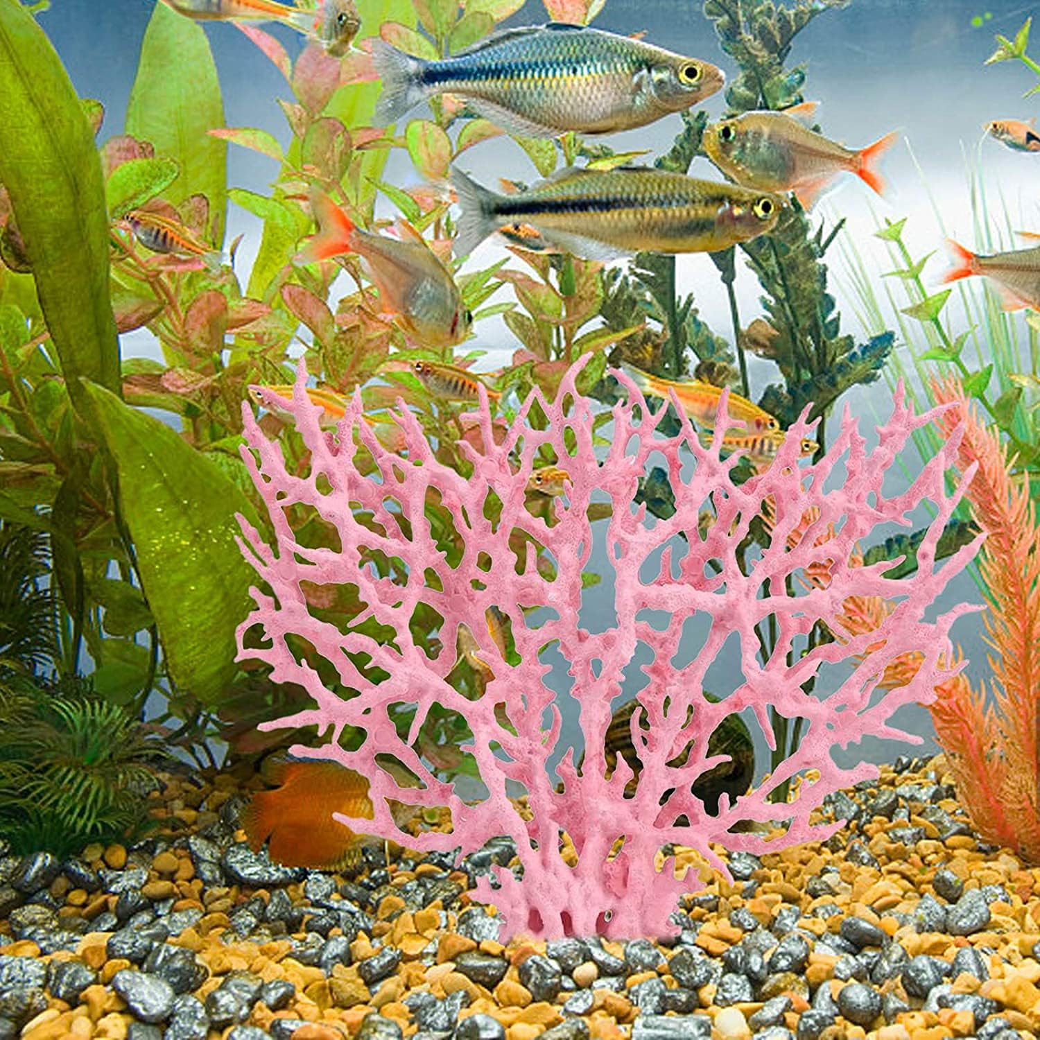 Besimple Artificial Aquarium Coral Ornament Decor Plastic Fish Tank Plants Decoration for Aquarium Landscape