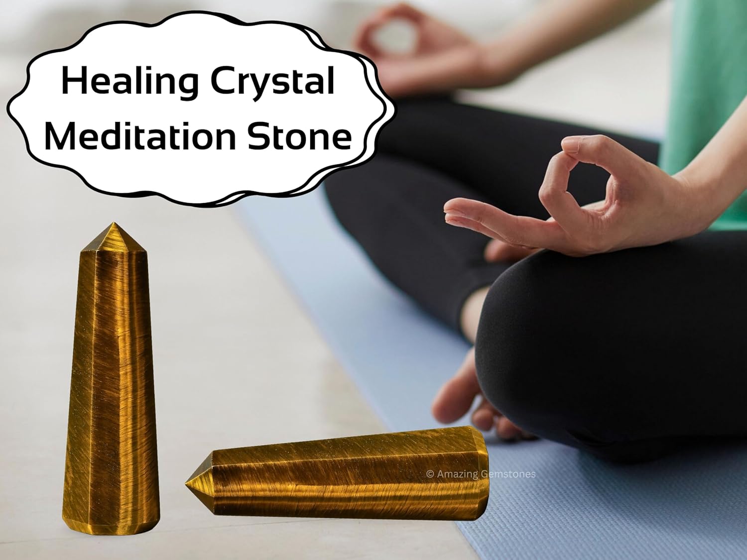 Amazing Gemstone Tigers Eye Crystal Towers - Natural Healing Crystal Point Obelisk for Reiki Healing and Crystal Grid (2" to 3" Inch)