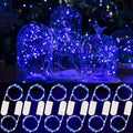 HXWEIYE 12 Pack 7ft 20LED Blue Fairy Lights Battery Operated for Mason Jar DIY Wedding Party Bedroom Patio Christmas Décor