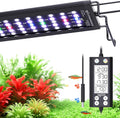 SEAOURA LED Aquarium Light, 12-18in Full Spectrum Lights for Fish Tank with Thermometer, 24/7 Programmable with Power Off Memory, WRGB Custom, 20 Level Brightness for Freshwater Aquariums
