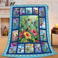 Hummingbird Blanket Hummingbird Throw Blanket Flower Floral Flannel Stuff Merch Cozy Decor Fleece Plush Fuzzy Warm Soft Lightweight Bedding Gifts for Girls Women Men Boy Couch Sofa 50"X40"