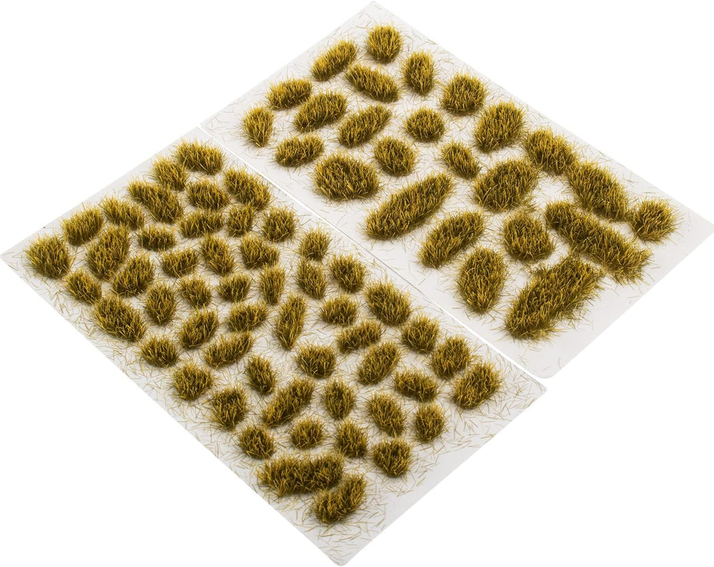 78 Pcs Static Grass Tuft Model Bushy Tufts Lowland Shrubs Tuft Terrain Model Kit for DIY Model Railway Train Landscape Fairy Garden Diorama Scenery (Set C)
