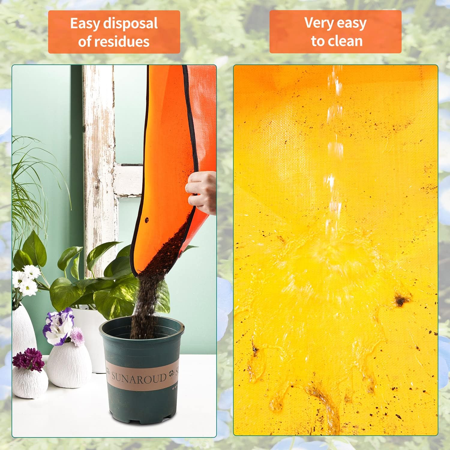 3PCS 39.5" x 31.5" Large Repotting Mat for Indoor Plant Care Control Dirt Portable Potting Tray Gardening Gifts for Women Men