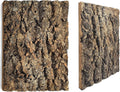Tfwadmx 2Pcs Terrarium Cork Bark Background, 11.8"x15.75" Thickened Reptile Tank Tree Backdrop Wall Decor Habitat Climbing Mat Decoration for Lizard, Turtle, Gecko, Bearded Dragon, Frog, Chameleon