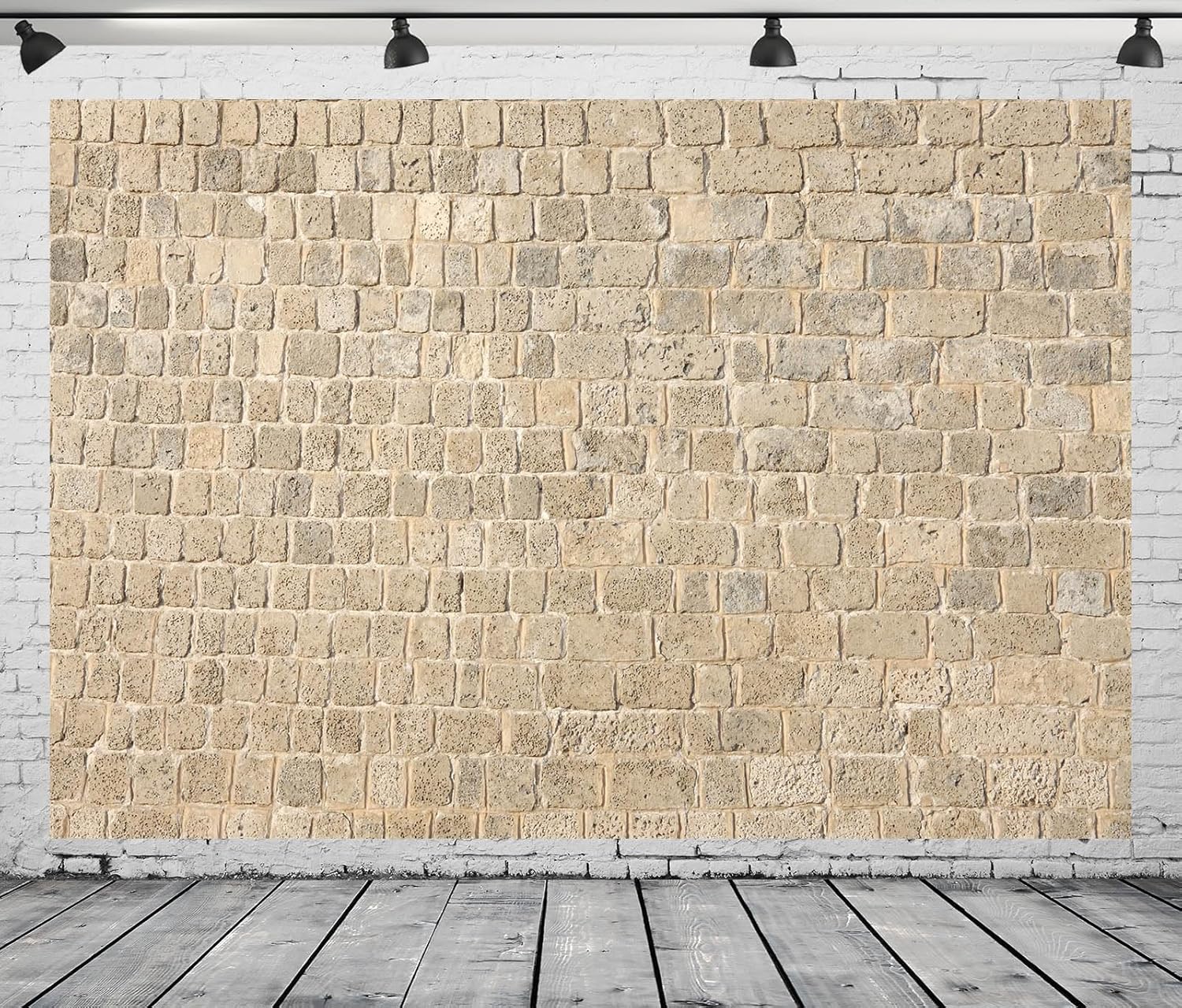 9x6ft Fabric Retro Rock Stone Wall Photography Backdrop Vintage Brick Background Home Decor Birthday Party Decoration Boy Kid Adult Artistic Portrait Photo Shooting Banner Studio Props
