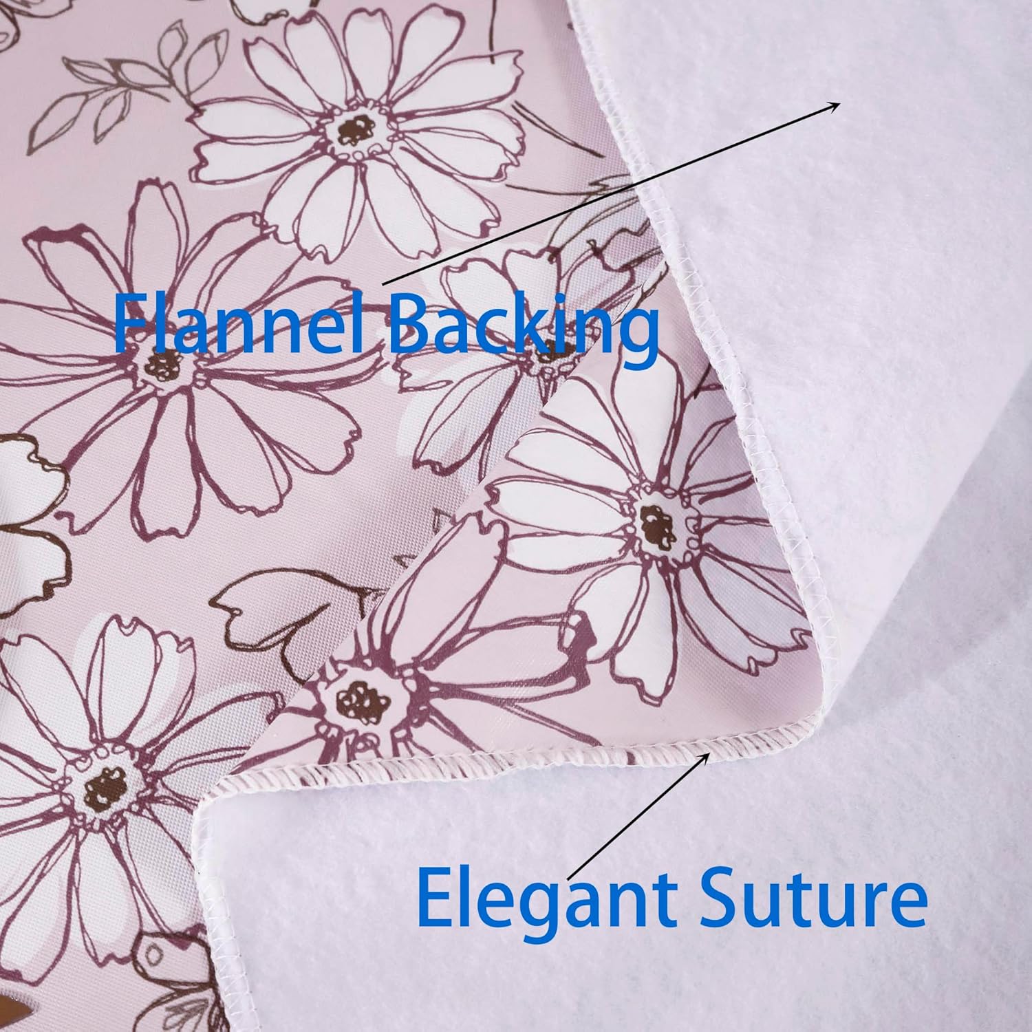 Heavy Duty Vinyl Tablecloth with Flannel Backing Waterproof Oil-Proof Plastic Table Cloth Stain-Resistant Wipeable Rectangle or Square Table Cover for Indoor and Outdoor (Red Flower,52x70 Inch)