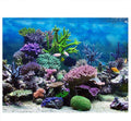 Keenso Fish Background, Beautiful PVC Adhesive 3D Effect Underwater Backdrop Poster Aquarium Wallpaper Sticker Image Decor New(61 * 30cm)