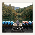 wallsthatspeak 24x24 White Picture Frame for Puzzles Posters Photos or Artwork