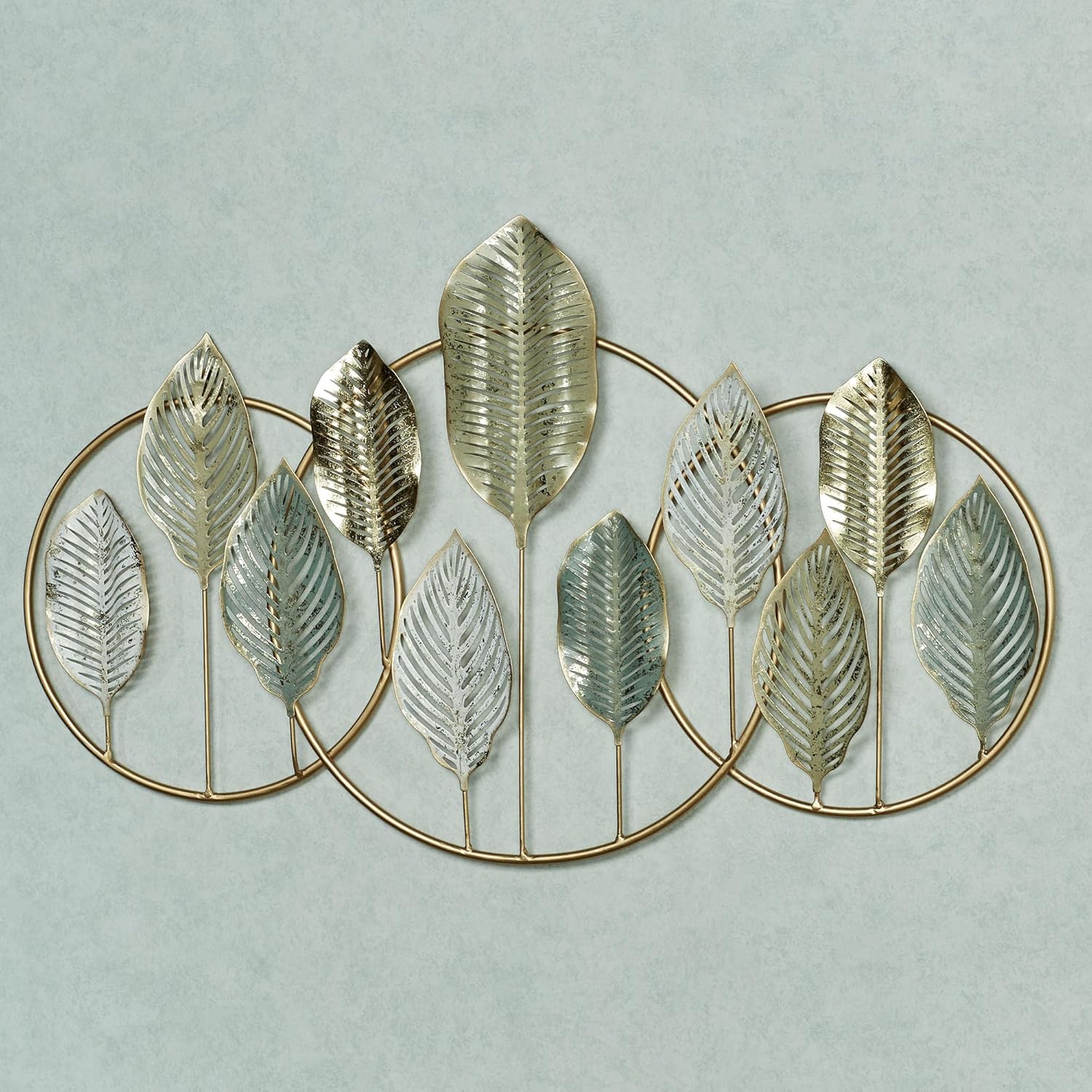 Touch of Class Quiet Nature Openwork Leaf Metal Wall Art | Hanging Sculpture Decor for Bedroom, Living Room, Bathroom
