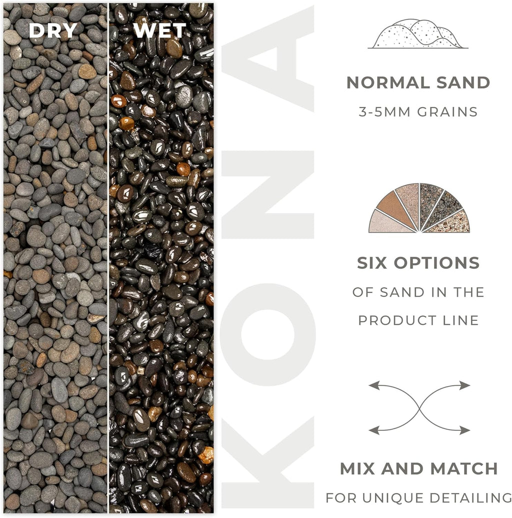UNS Controsand - Kona, 8L - Natural Freshwater 3-5 mm Dark Gray Gravel - Decorative Small Rocks for Aquascaping Planted Tank - Aquarium Terrarium Substrate for Betta, Shrimp, Fish, Reptile Decor