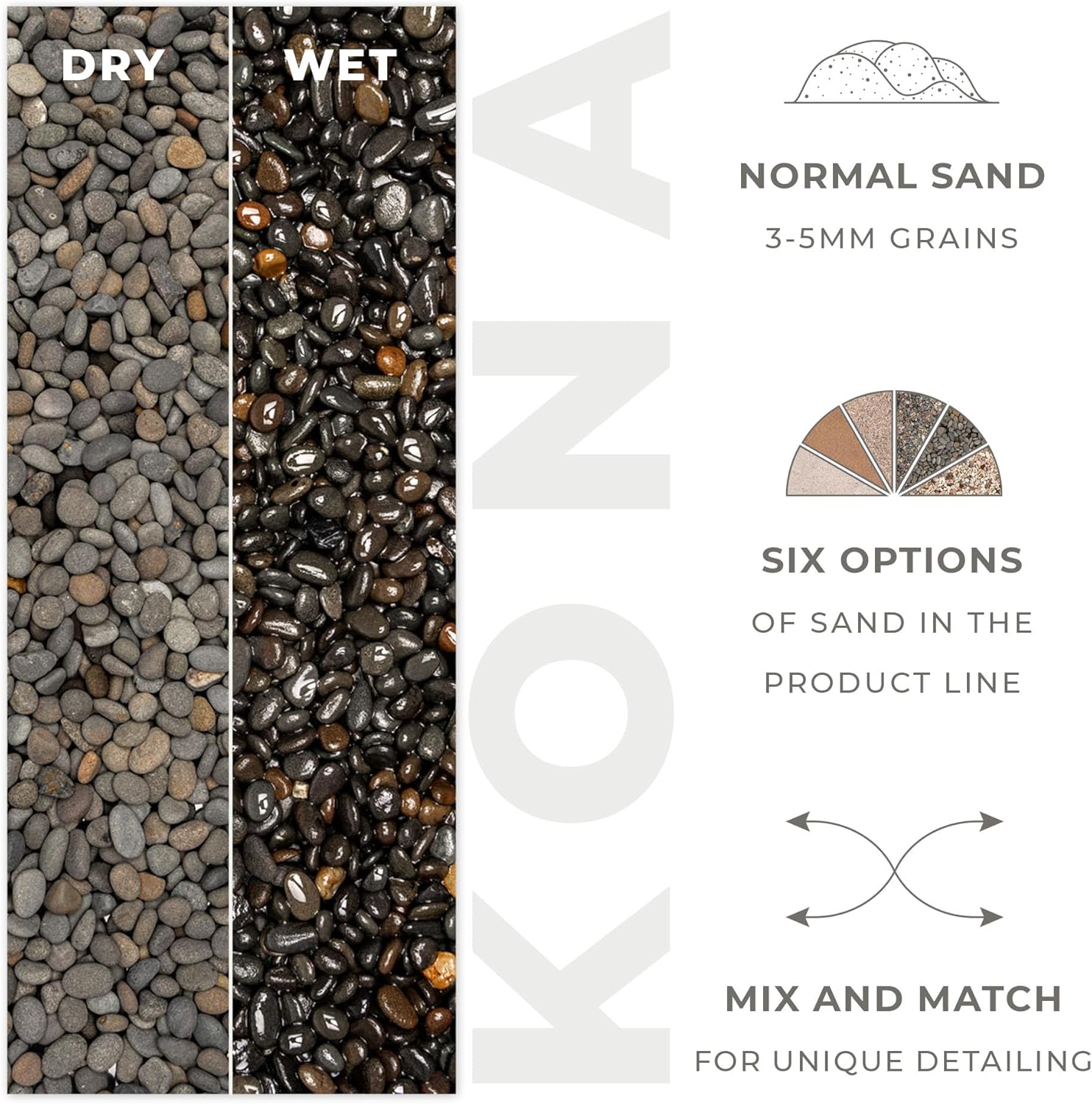 UNS Controsand - Kona, 8L - Natural Freshwater 3-5 mm Dark Gray Gravel - Decorative Small Rocks for Aquascaping Planted Tank - Aquarium Terrarium Substrate for Betta, Shrimp, Fish, Reptile Decor