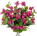 Hollyone 2Pcs Bougainvillea Artificial Flowers Bouquets Red Fake Flower Silk Flowers with Long Stem Floral Arrangements Faux Bougainvillea Flower Plant for DIY Wedding Party Centerpieces Home Decor